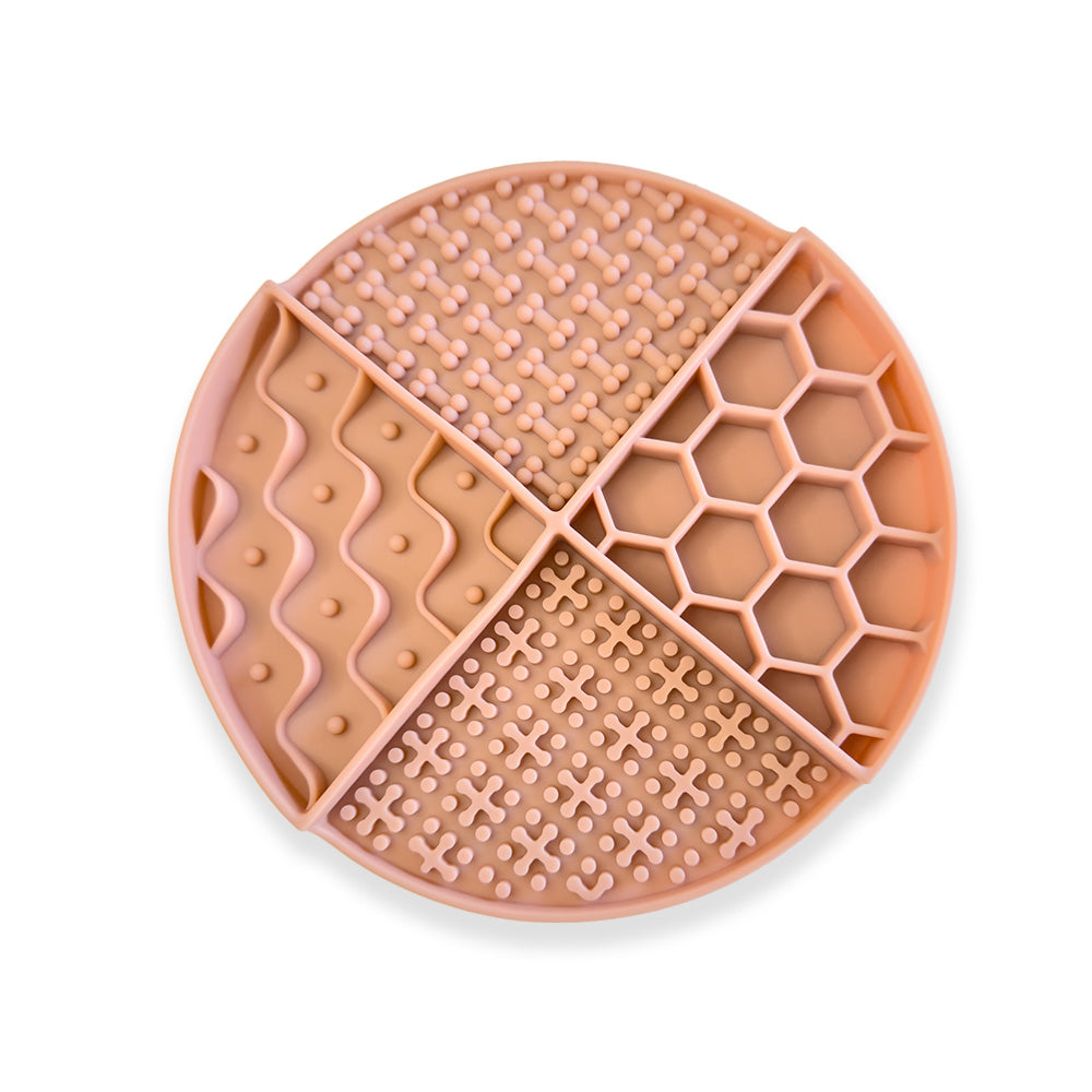 Slow Feeder Lick Mat for Dogs & Cats – Silicone Mat with 4 Stimulating Textures