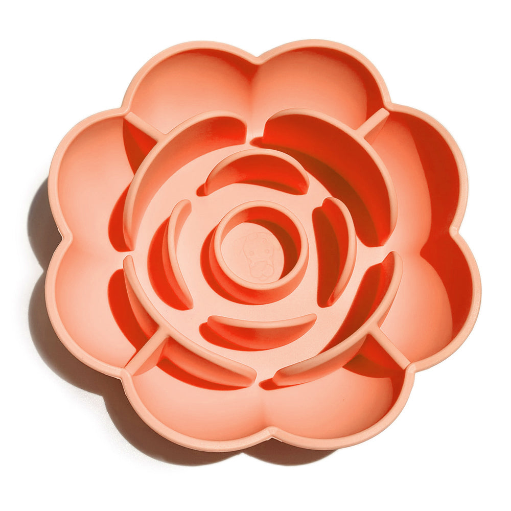 Slow Feeder Dog Bowl Flower Silicone