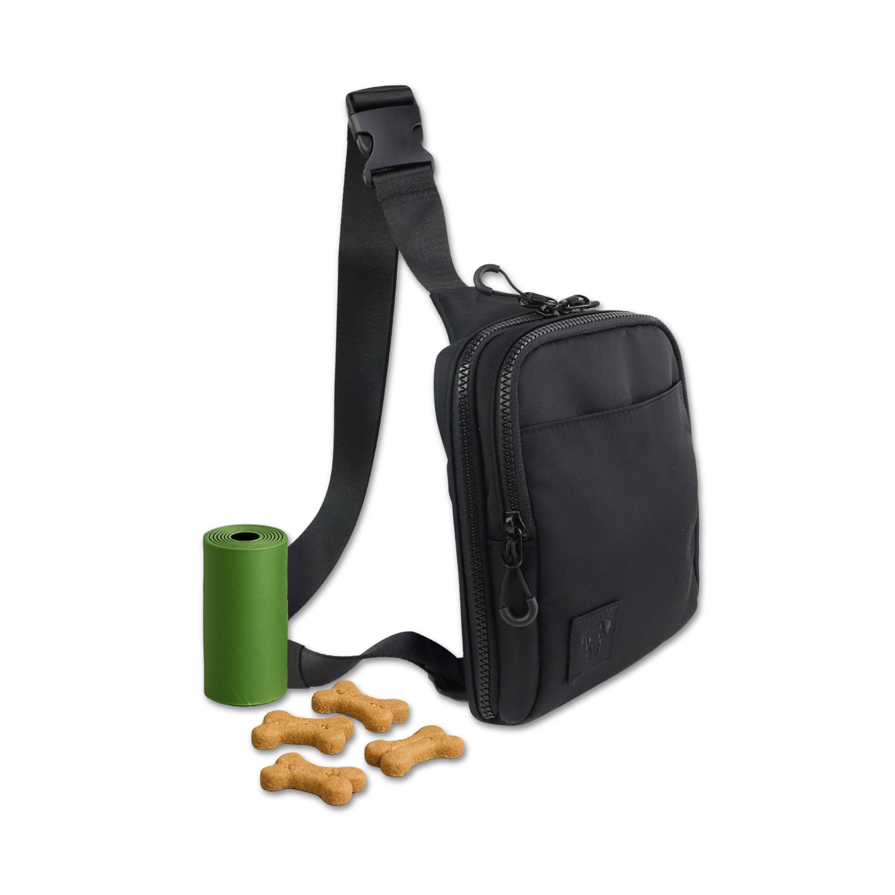 Dog Parent Walk Bag – Hands-Free Dog Walking Bag with Treat Pouch & Poop Bag Dispenser