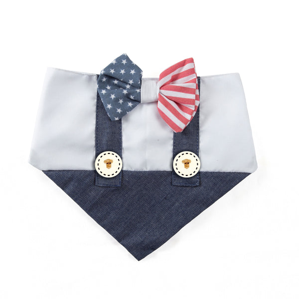 Dog Bandana Patriotic Suspender | Patriotic Collection 4 of the July for Cat & Dog image 0