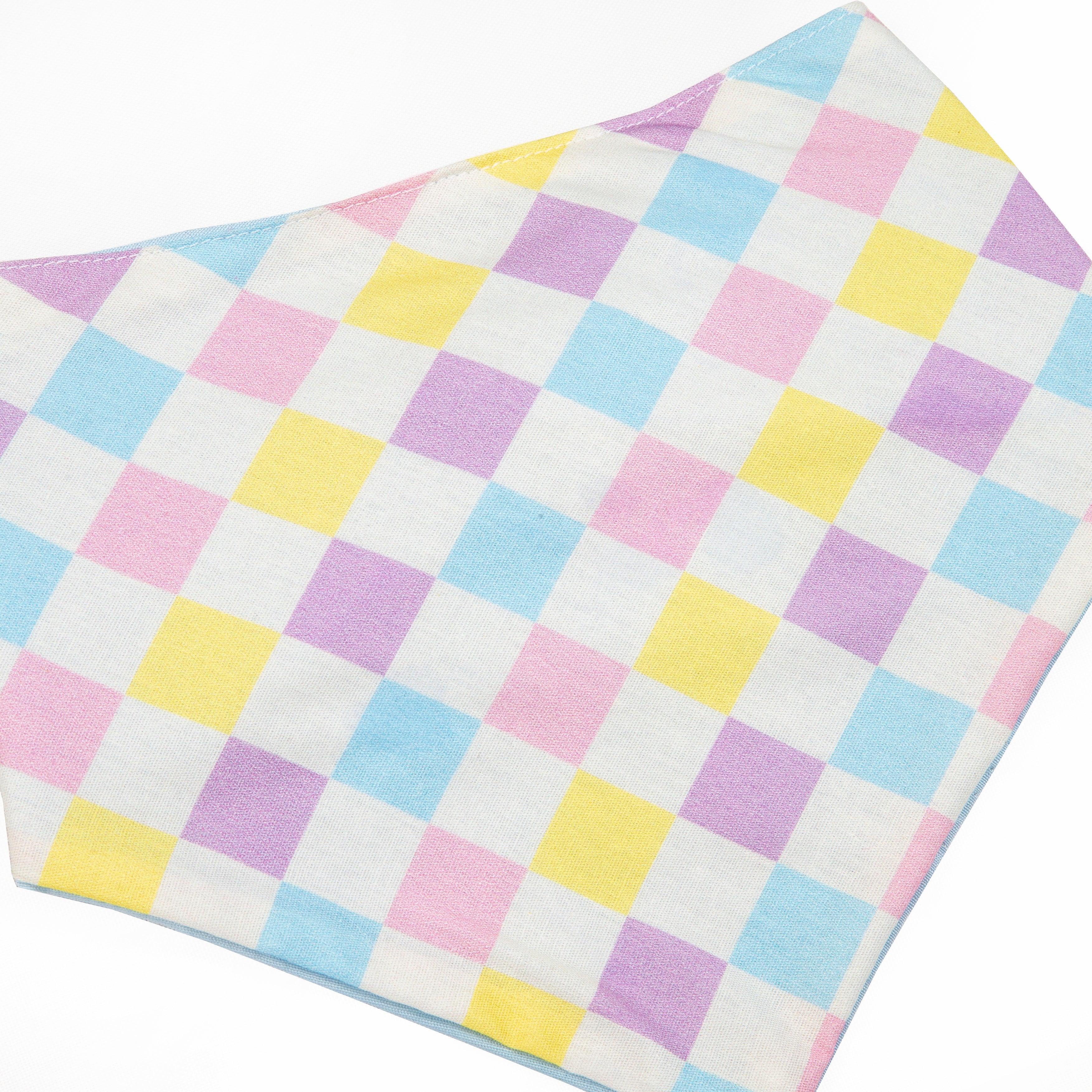 Spring Checkered Dog Bandana - Bright and Colorful image 1