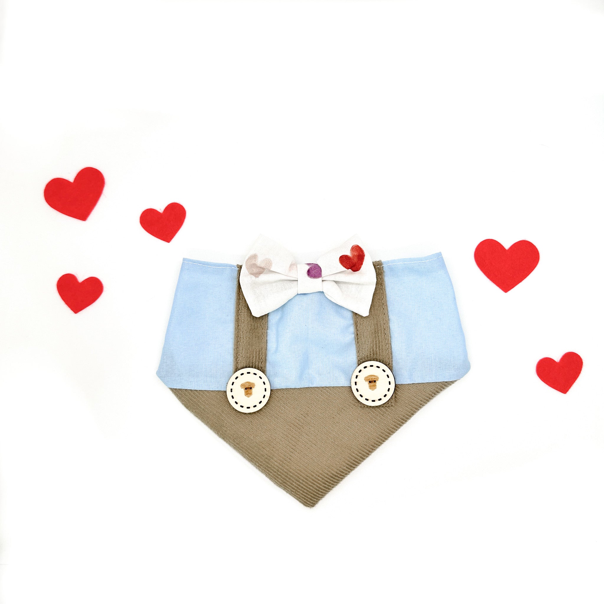Dog Bandana Love Heart Suspender | Valentines Day image 0