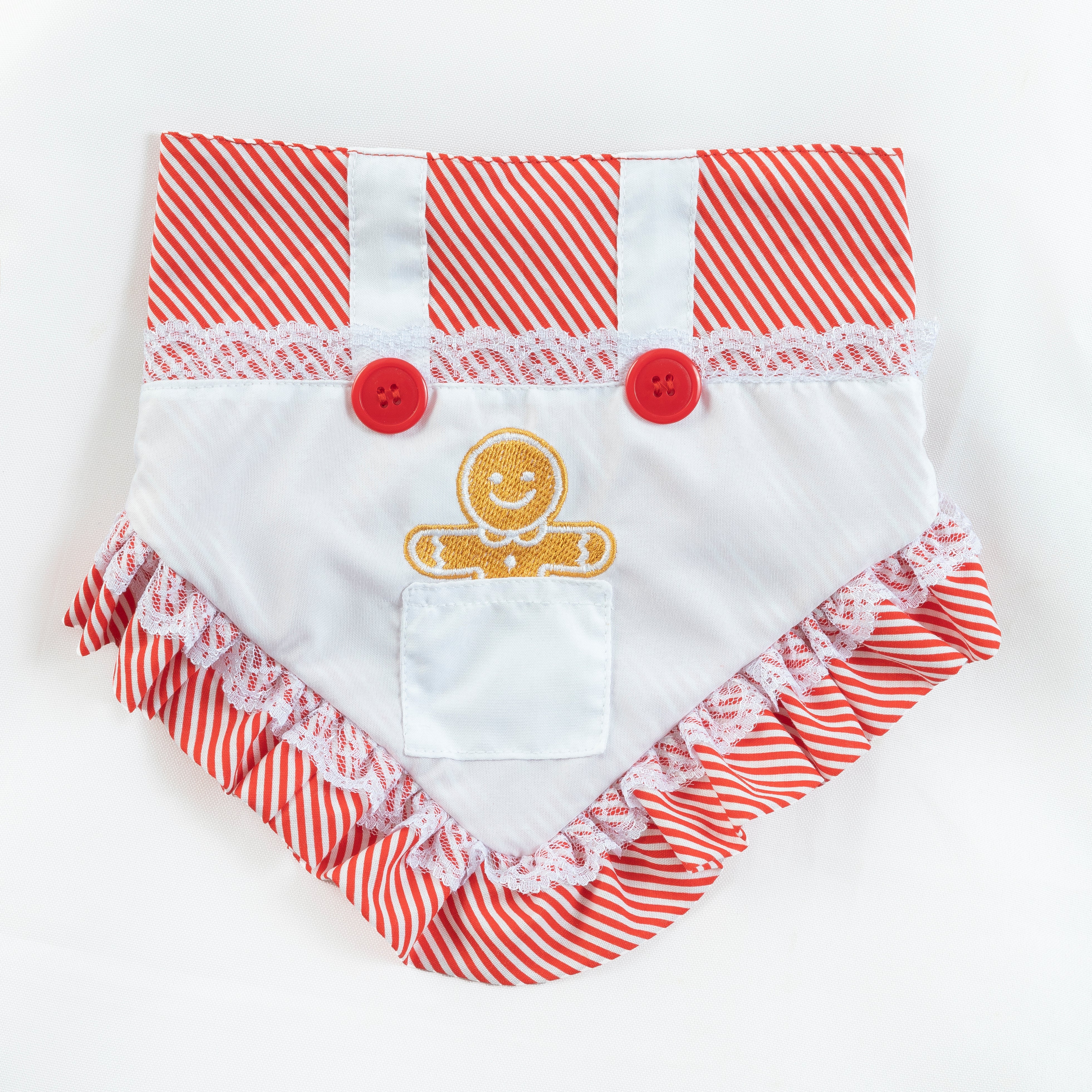 Pet Bandana Holiday Gingerbread Cookies with Ruffles | Christmas image 0