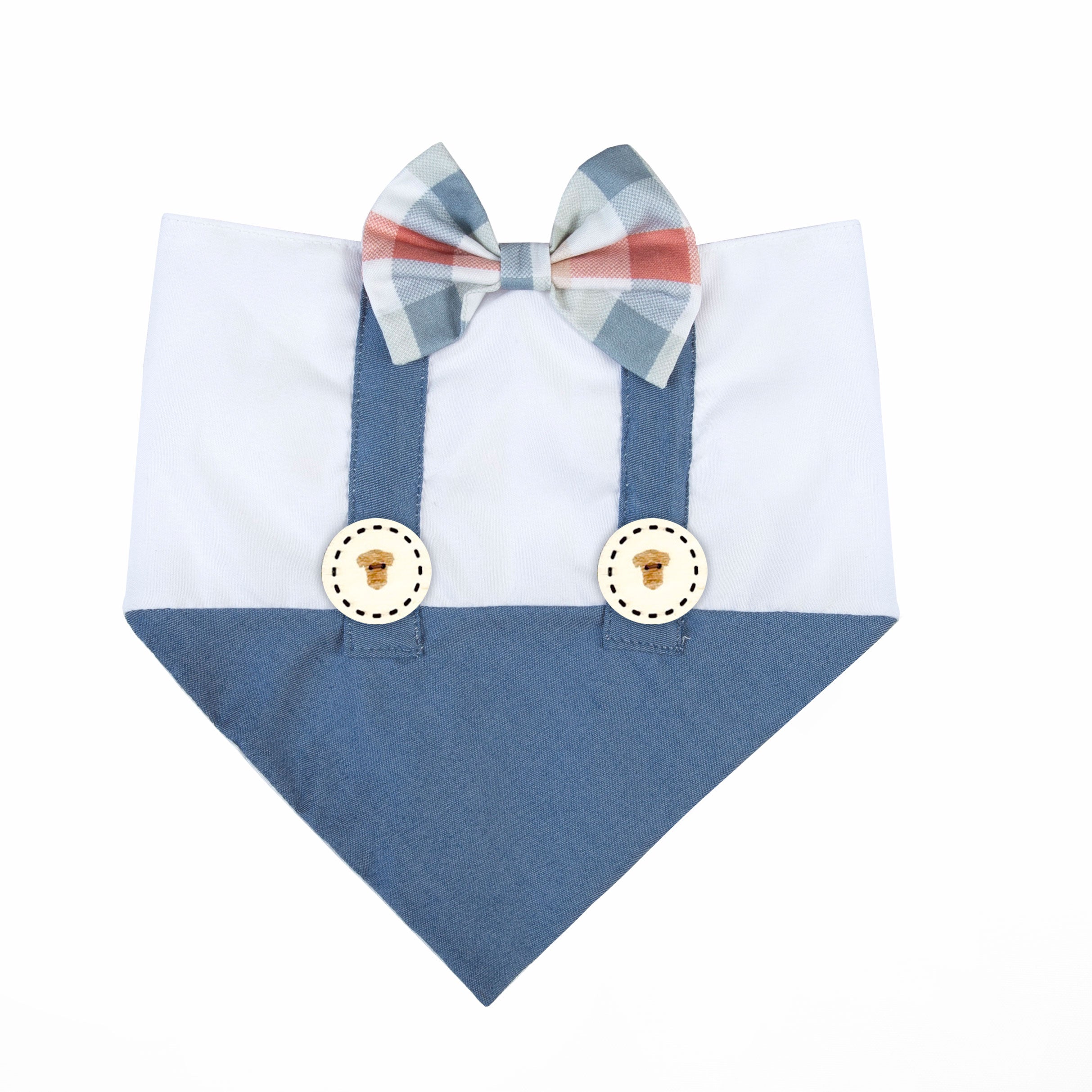 Dog Bandana Denim Suspender | Blooming Collection image 0