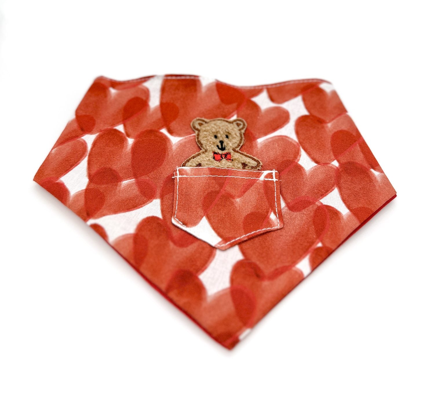 Dog Bandana Love Pocket | Valentines Day | Bear image 0