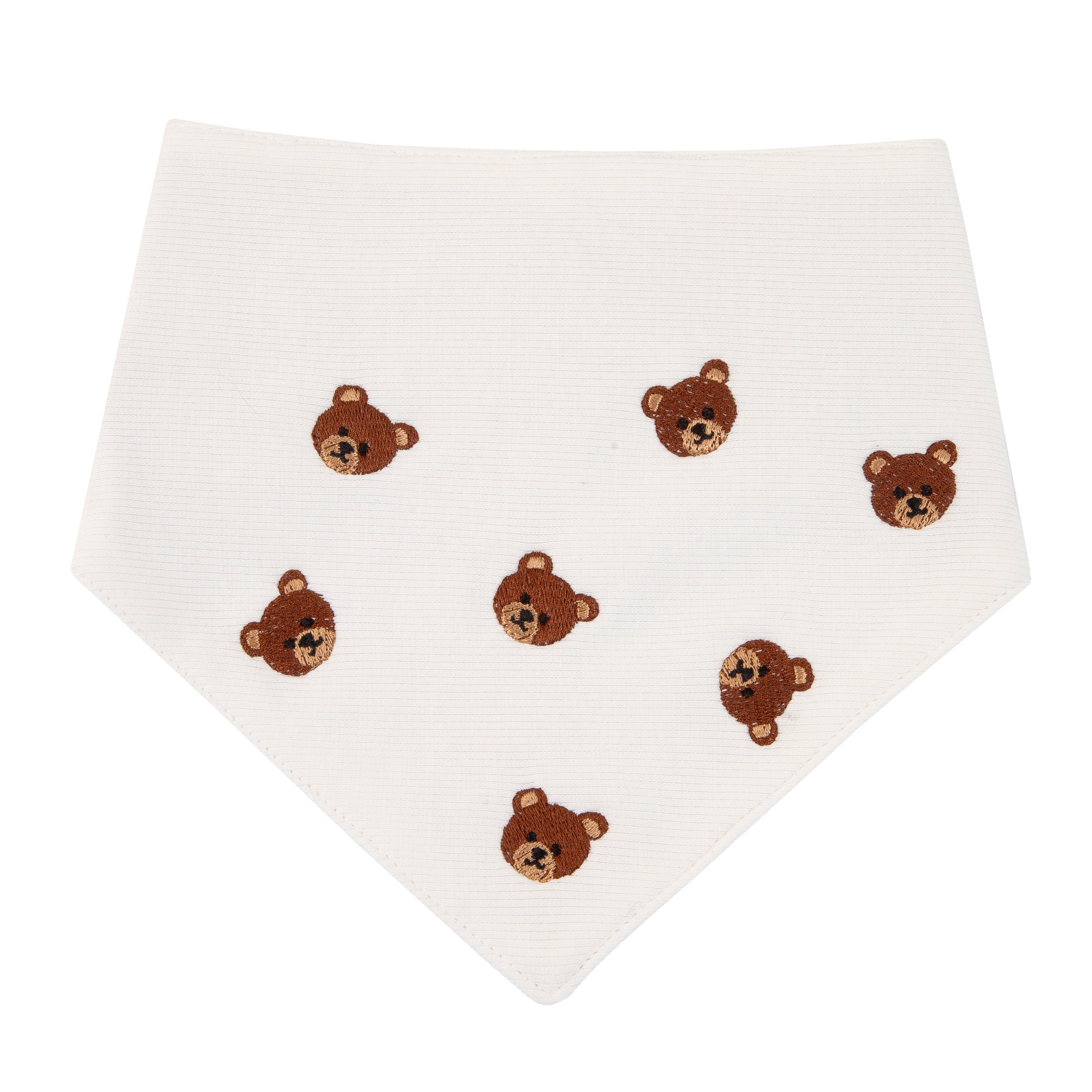 Pet Bandana Ribbed Knit Bear Embroidered | Reversible image 0