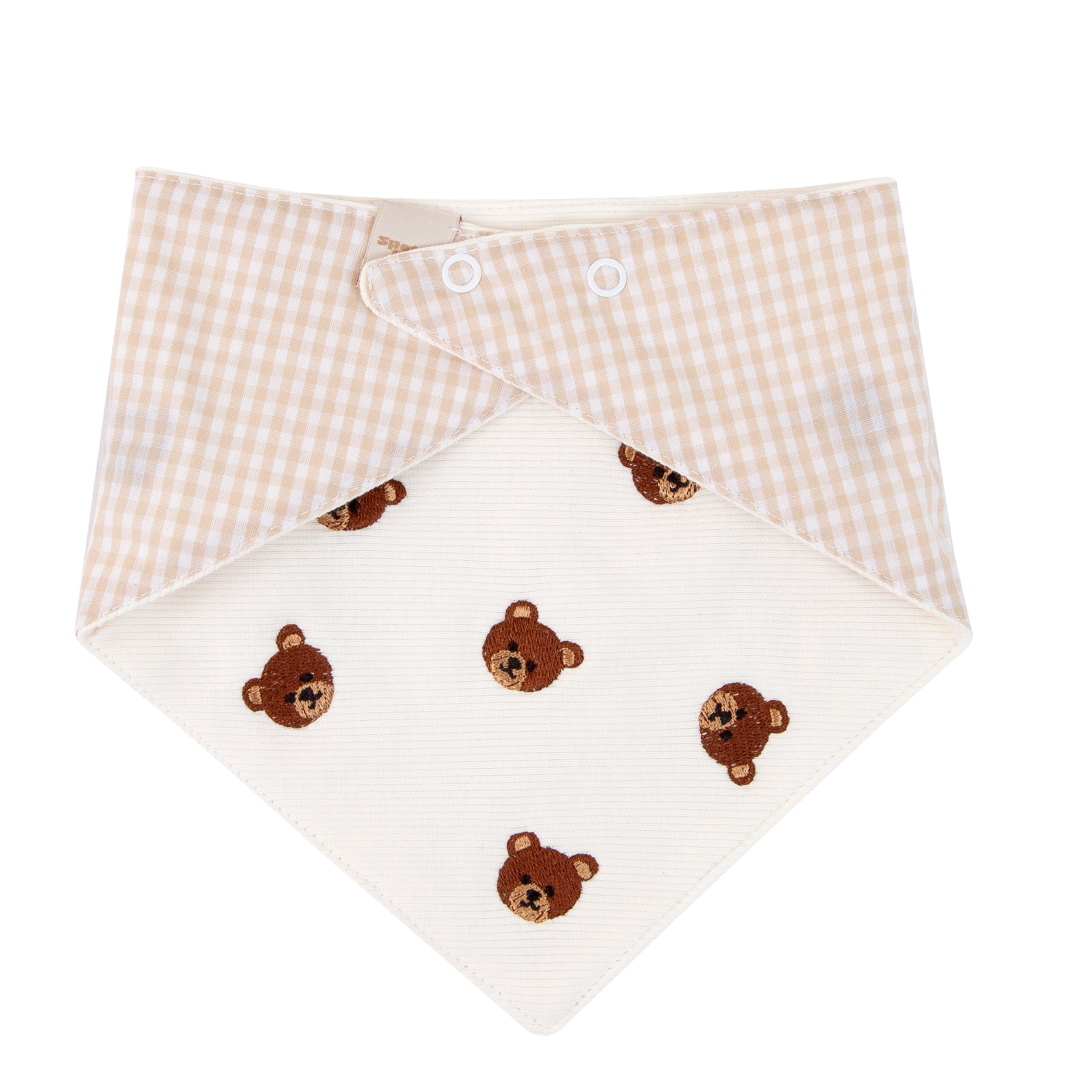 Pet Bandana Ribbed Knit Bear Embroidered | Reversible image 7